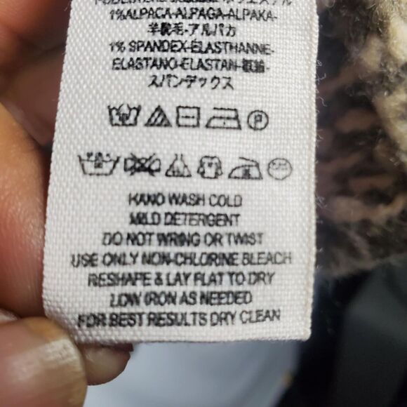 Free People Through the Storm Fair Isle Knit Sweater Sz S Acrylic Blend Taupe - Picture 12 of 15